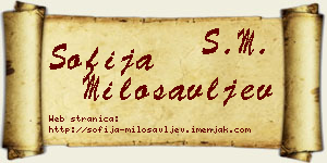 Sofija Milosavljev vizit kartica